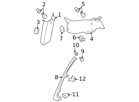 Interior Trim - Quarter Panels for 2009 Volkswagen Passat #1