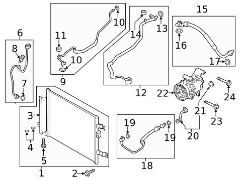 Condenser, Compressor & Lines for 2018 Mazda MX-5 Miata #0