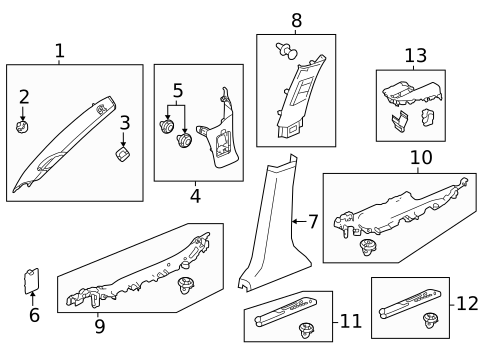 Interior Trim - Pillars for 2023 Acura MDX #0