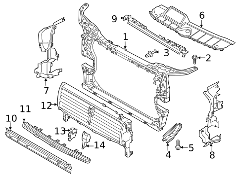 Radiator Support for 2019 Audi Q5 #0