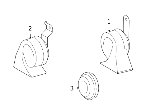 Horn for 2007 Toyota Highlander #1