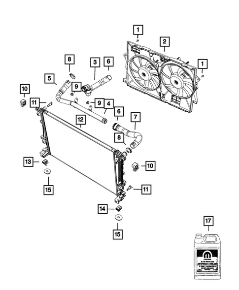 Radiator and Related Parts; Charge Air Cooler for 2017 Jeep Cherokee #0