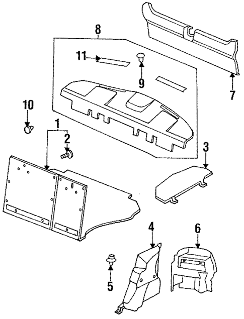 Trunk Trim for 1994 Kia Sephia #0