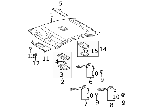 Interior Trim - Roof for 2003 Lexus ES300 #0