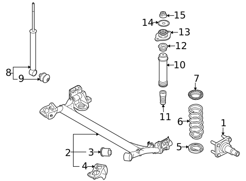 Rear Suspension for 2009 Pontiac G3 #0