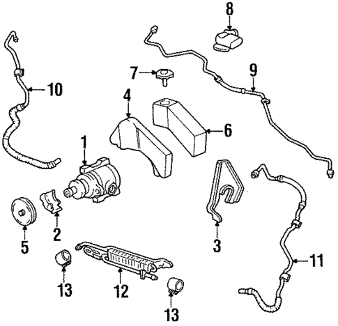 Pump & Hoses for 1999 Cadillac DeVille #0