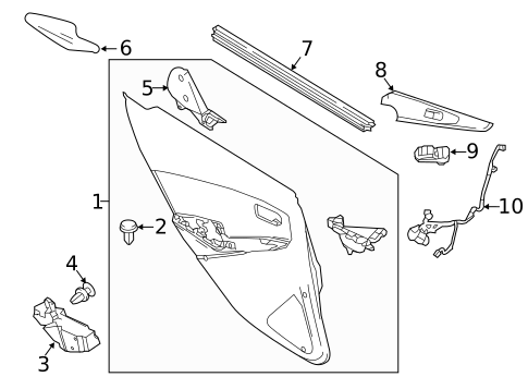 Rear Door for 2020 Toyota Yaris #2