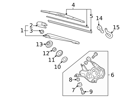 Wiper & Washer Components for 2007 Honda CR-V #1