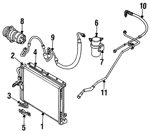 Condenser, Compressor & Lines for 1992 Oldsmobile Cutlass Ciera #0