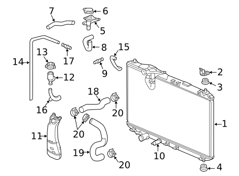 Radiator & Components for 2019 Acura ILX #0