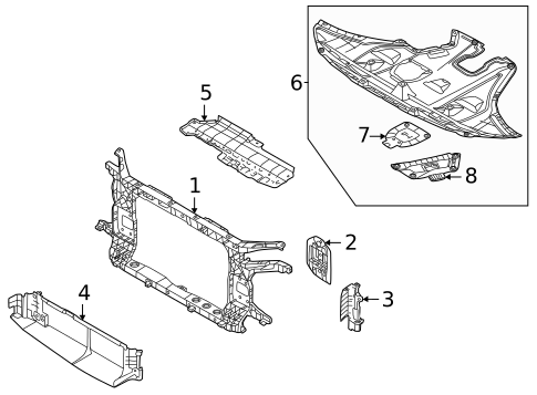Radiator Support for 2025 Hyundai Tucson #0
