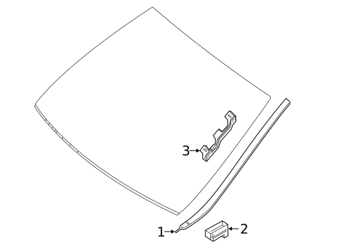 Exterior Trim - Windshield for 2021 Mercedes-Benz E63 AMG S #0