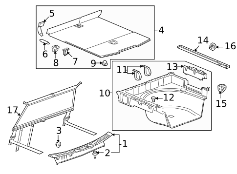 Interior Trim - Rear Body for 2012 Cadillac CTS #1