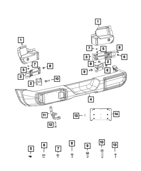 Rear Bumper and Fascia for 2019 Jeep Wrangler #3