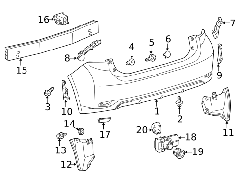 Bumper & Components - Rear for 2011 Lexus CT200h #1