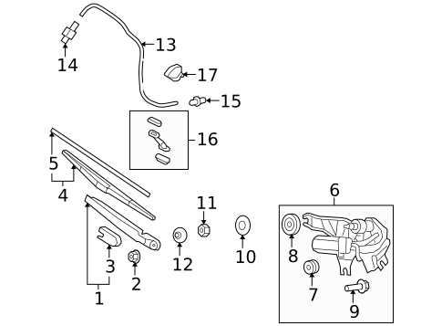 Wiper & Washer Components for 2009 Kia Borrego #1