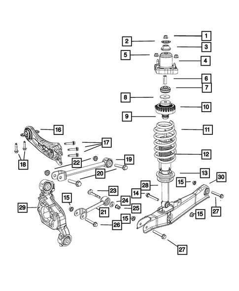 Rear Suspension and Cradle for 2013 Dodge Journey #0