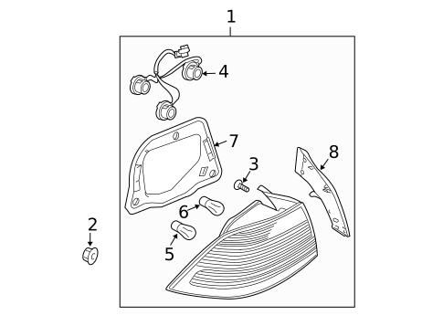 Tail Lamps for 2007 Saab 9-3 #1