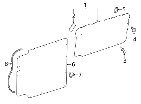 Interior Trim - Side Door for 2021 Mercedes-Benz Metris #0
