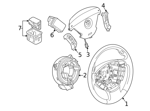 Steering Wheel & Trim for 2006 BMW 750Li #1