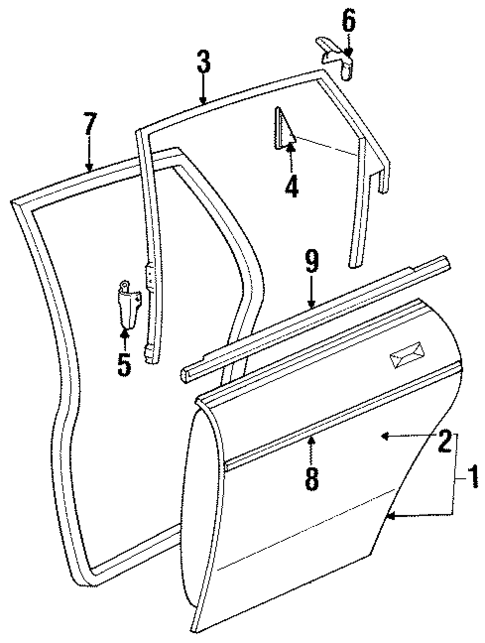 Door & Components for 1994 Jaguar Vanden Plas #0