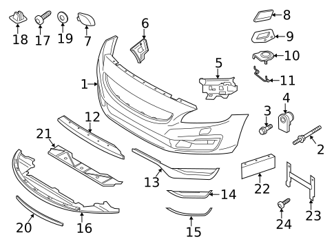 Bumper & Components - Front for 2015 Volvo S60 #0