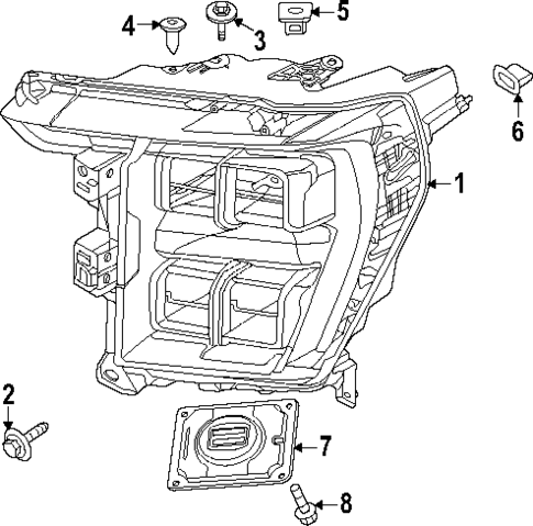 Headlamp Components for 2022 Ford F-150 #1