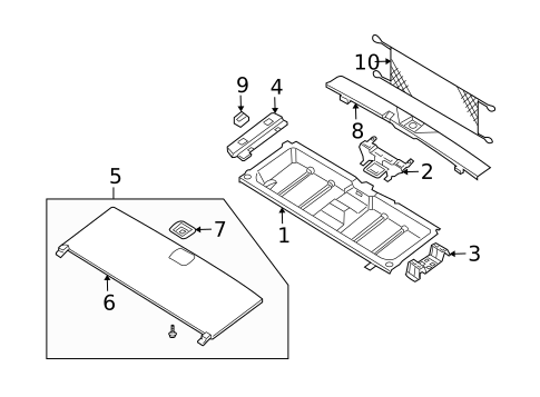 INTERIOR TRIM - REAR BODY for 2005 INFINITI QX56 #0
