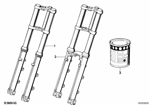 Telescopic Forks, Telelever for 1986 BMW-Motorrad K 100 #6