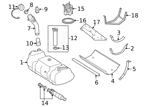 Fuel System Components for 2014 Mercedes-Benz G550 #0