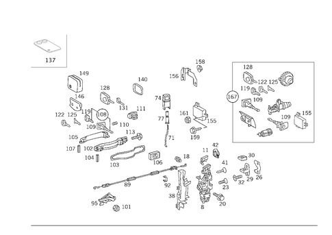 Locking System for 1984 Mercedes-Benz 500SEC #1