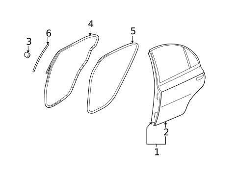 Door & Components for 2006 Kia Rio #1