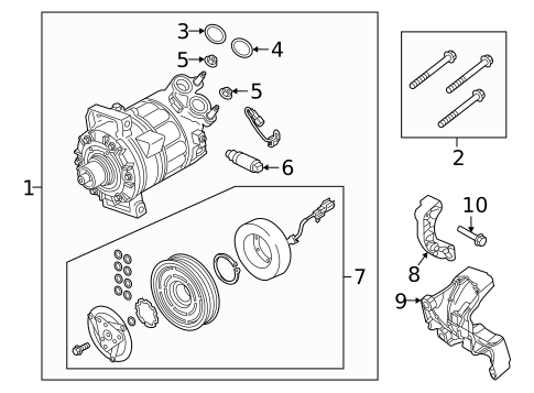 Condenser, Compressor & Lines for 2022 Volvo XC60 #1