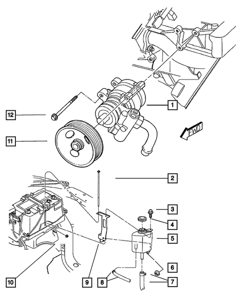 Power Steering Pump for 2001 Dodge Dakota #1