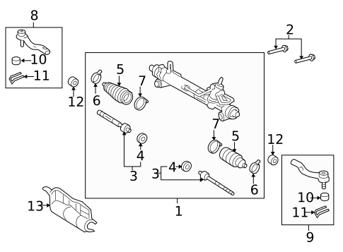 Steering Gear & Linkage for 2009 Toyota Avalon #0