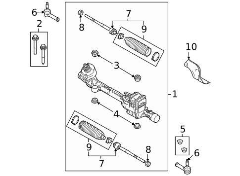 Steering Gear & Linkage for 2010 Ford Flex #1