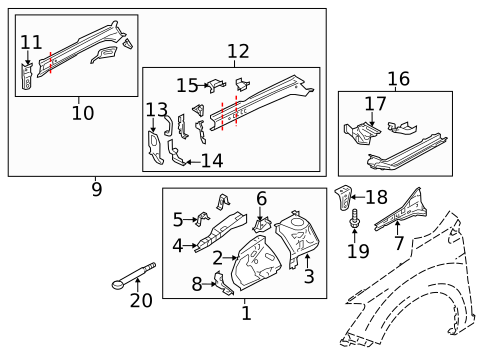 Structural Components & Rails for 2024 Subaru Forester #3