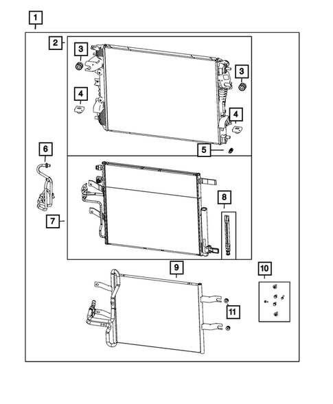 Radiator and Related Parts; Charge Air Cooler for 2022 Ram 1500 #1