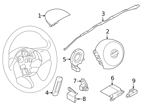 Air Bag Components for 2013 Nissan LEAF #2