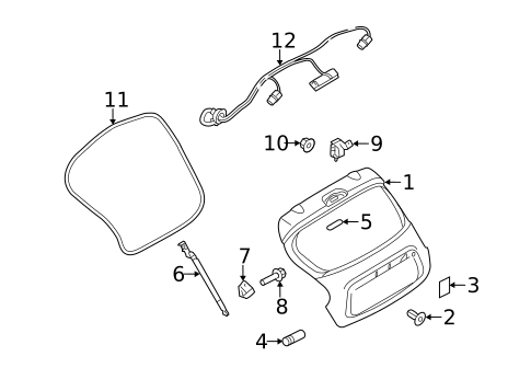 Liftgate for 2013 Nissan Juke #1
