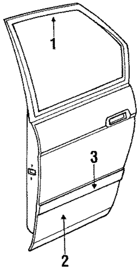 Door & Components for 1991 Mazda MPV #1