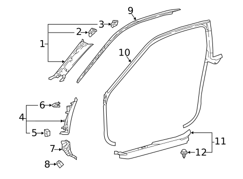 Interior Trim - Pillars for 2019 Lexus LC500 #0