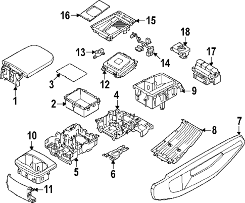 Center Console for 2025 Kia EV9 #0