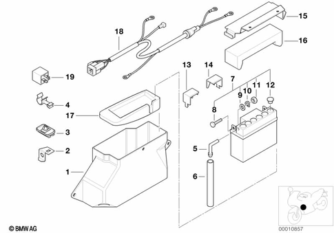 Battery with Bracket for 1996 BMW-Motorrad R 1100 RT #0
