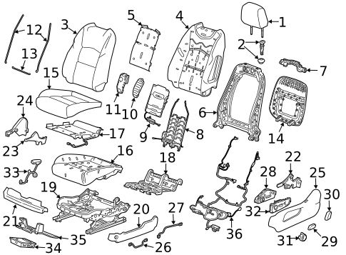 Driver Seat Components for 2022 Cadillac CT5 #5