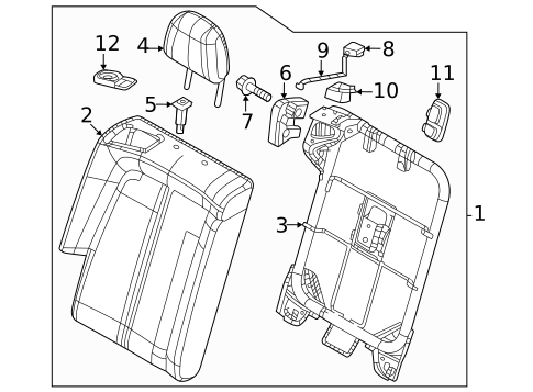 Rear Seat Components for 2023 Mazda MX-30 EV #1