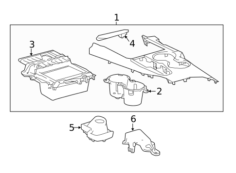 Center Console for 2018 Toyota Camry #3