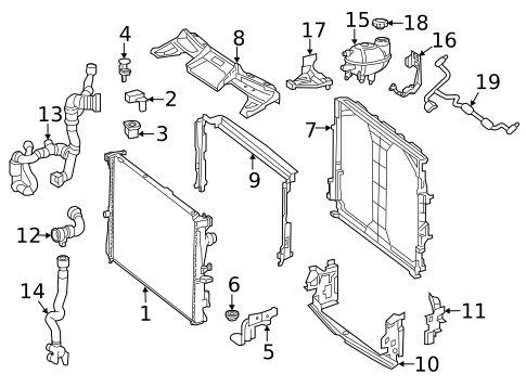 Radiator & Components for 2021 Mercedes-Benz E63 AMG S #0