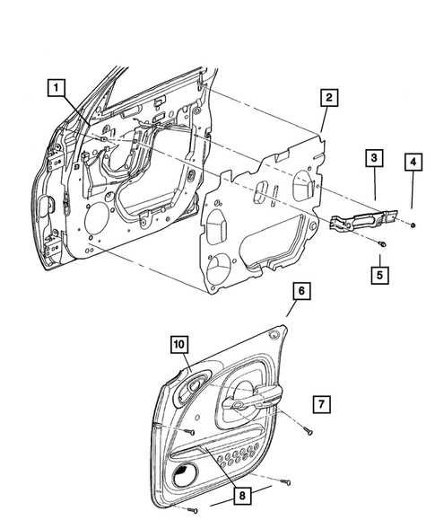 Door Trim Panels for 2004 Chrysler PT Cruiser #0