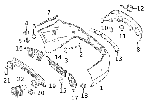 Bumper & Components - Rear for 2015 Mercedes-Benz CLA45 AMG #1